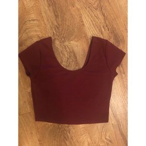 L.A. Hearts Maroon Crop Top